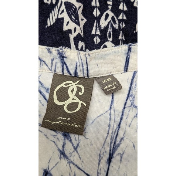 One September Anthropologie Floral Bird Print Sleeveless Top Embroidered Xsmall - Picture 5 of 6